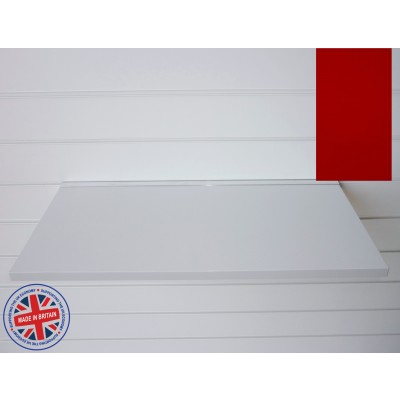 Red Wood Shelf / Floating Slatwall Shelf - 1200mm wide x 400mm deep